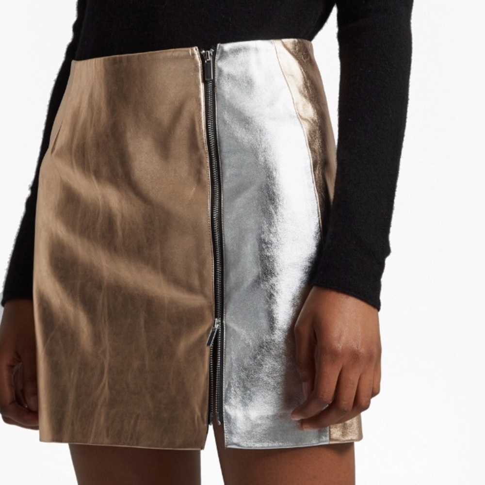 French connection metalic skirt